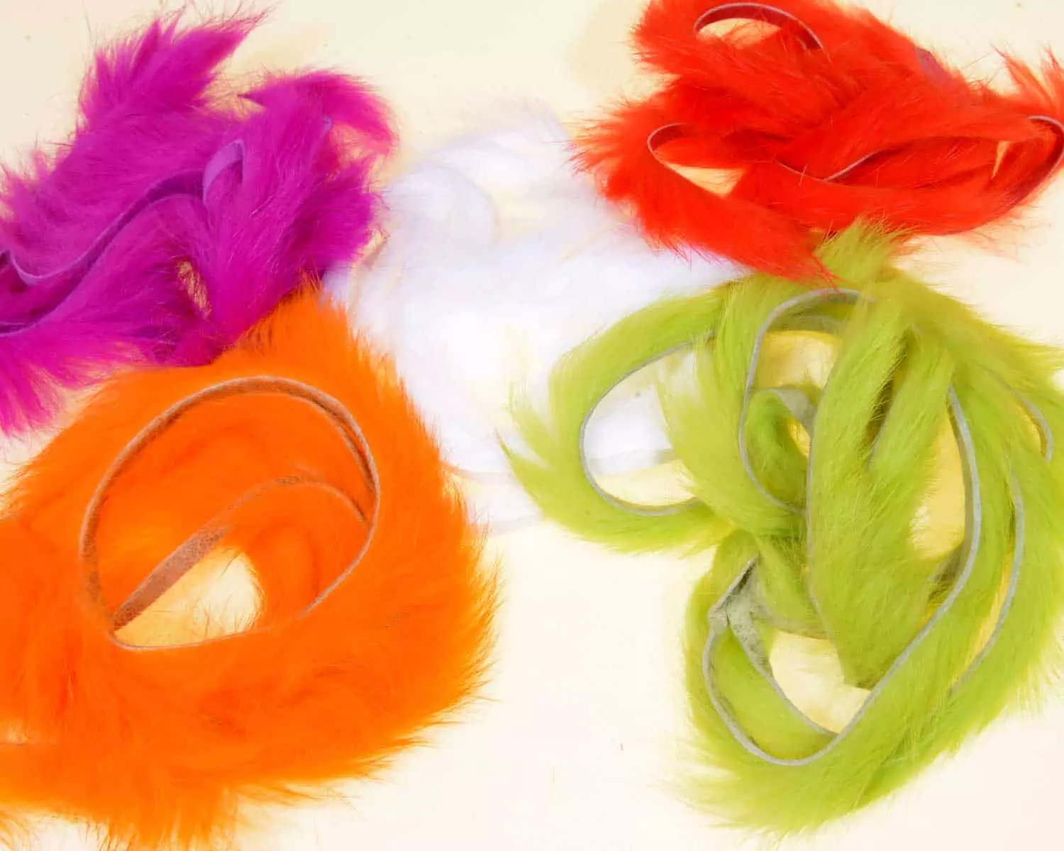 A.Jensen Rabbit Zonker Strips – 5 Bright Colors 1 A.Jensen Rabbit Zonker Strips – 5 Bright Colors